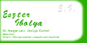 eszter ibolya business card